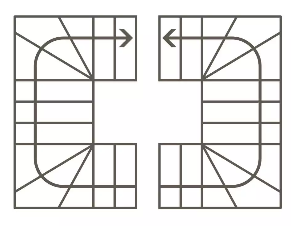 half turn staircase illustration