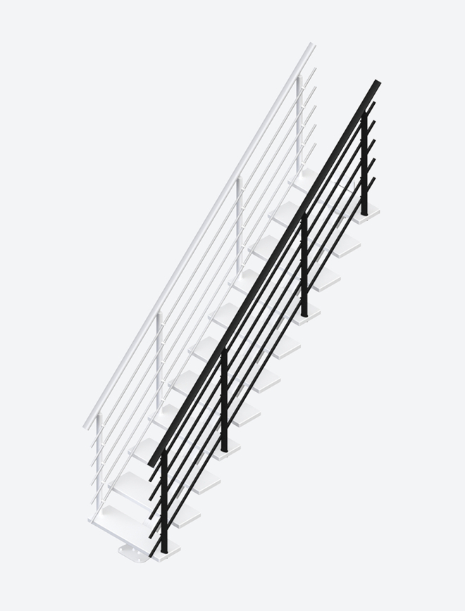 Stair banister PURE SYDNEY White RAL 9016