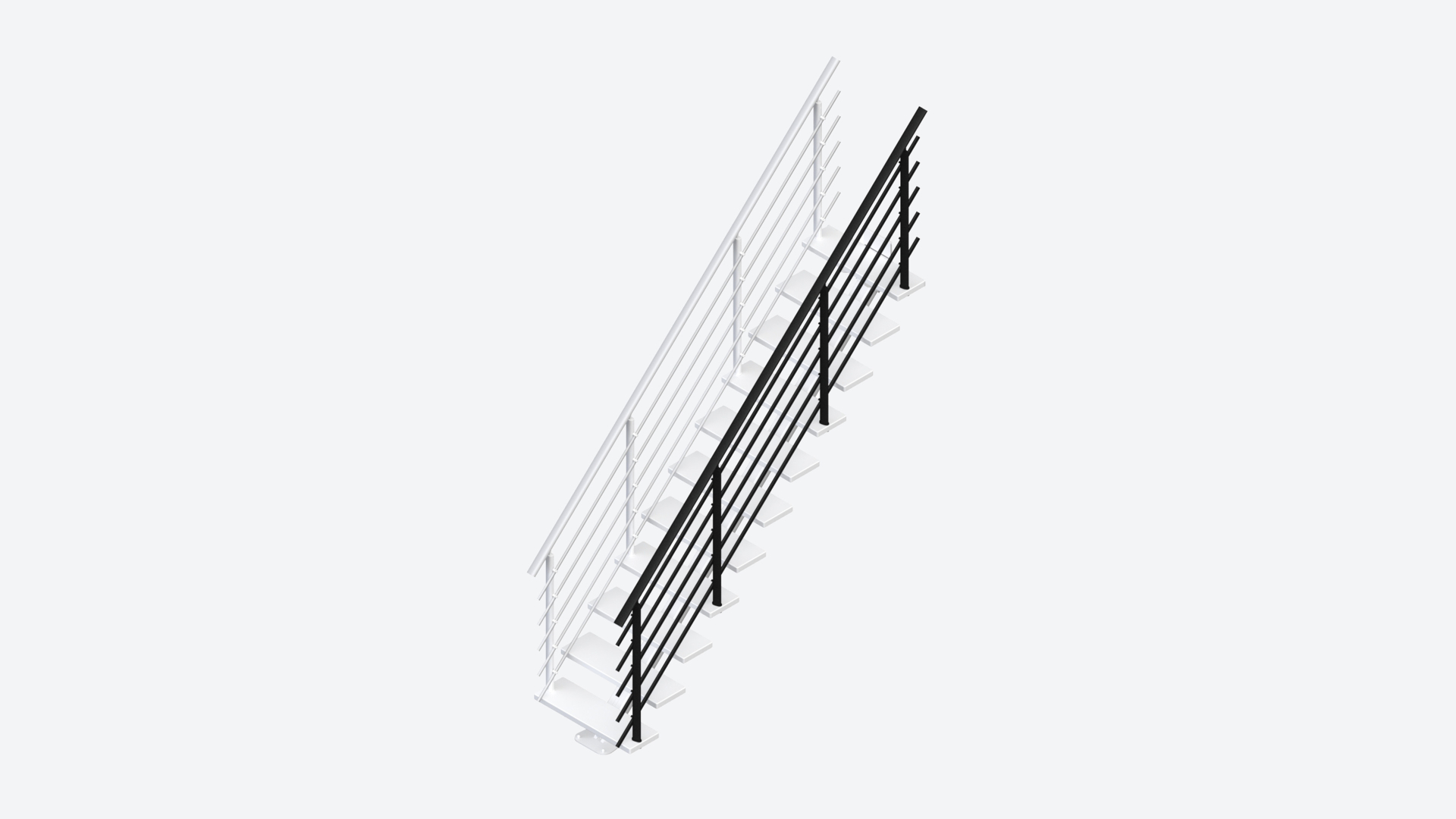 Stair banister PURE SYDNEY White RAL 9016